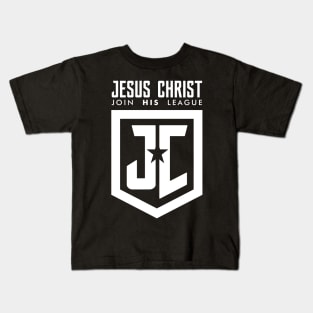 Jesus Christ Join HIS League White Kids T-Shirt